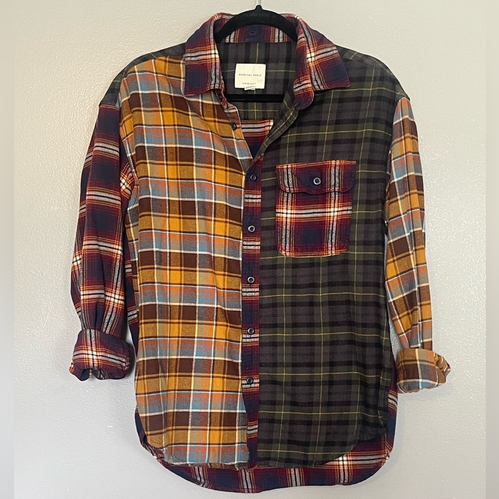 American Eagle Mixed Print Flannel